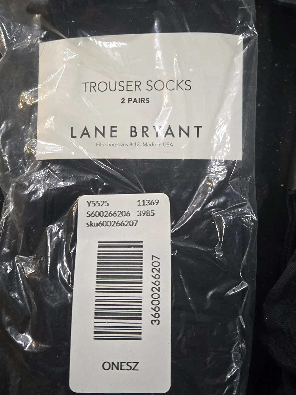 Lane Bryant Black Trouser Dress Socks - 4 Pack